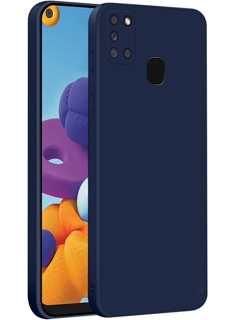 Case for Samsung Galaxy A21s Cover Blue Slim Fit Soft Back TPU Cover Flexible Silicone Cover Matte for Samsung Galaxy A21s Blue - Image 1